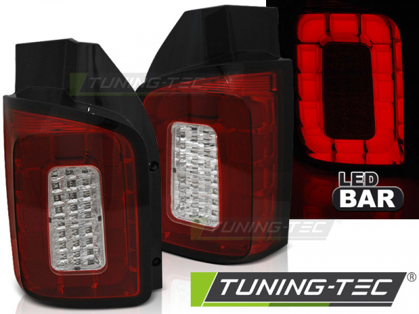 Voll LED Lightbar Design Rückleuchten für VW T6 15-19 rot/klar